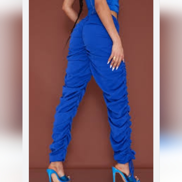 ARA Sports Cobalt Blue ruched pants size small - Picture 8 of 9